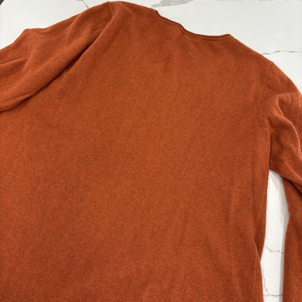 Eileen Fisher Top Womens Size Large Petite Wool Cashmere Rabbit Hair Orange - Picture 7 of 7
